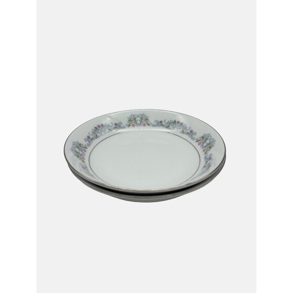 Crown Ming Fine China Windsor 2 Soup Bowls 7.5" Jian Shiang Floral Pattern - Picture 7 of 7